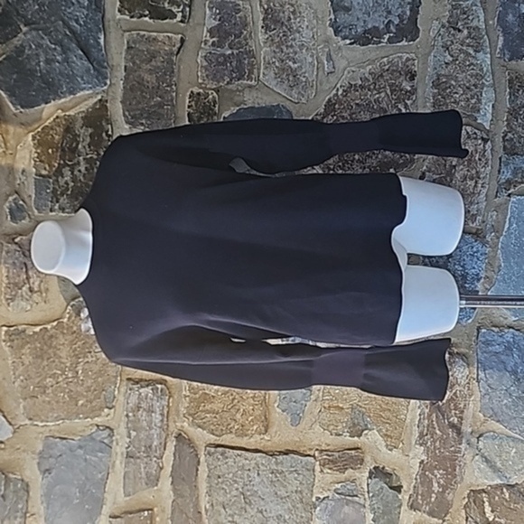 TIBI Bell sleeve symched merino wool sweater in Navy blue size Medium - Picture 1 of 11